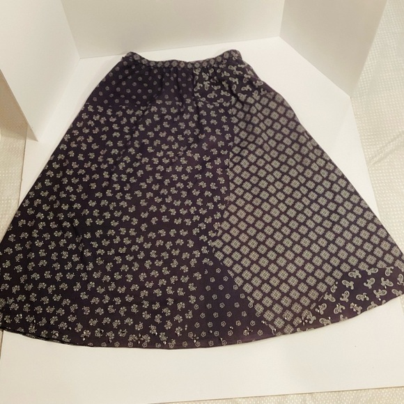 Coldwater Creek long purple cotton  skirt with metal beading detail medium P - Picture 3 of 9